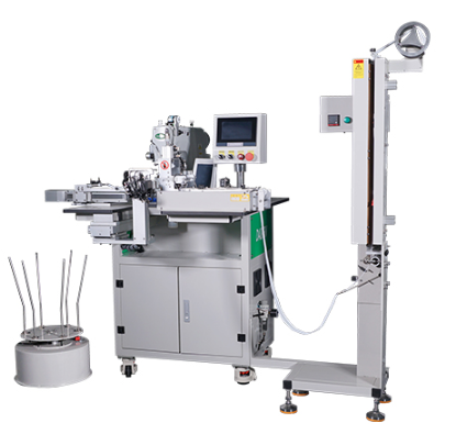 Automatic rubber band connecting machine