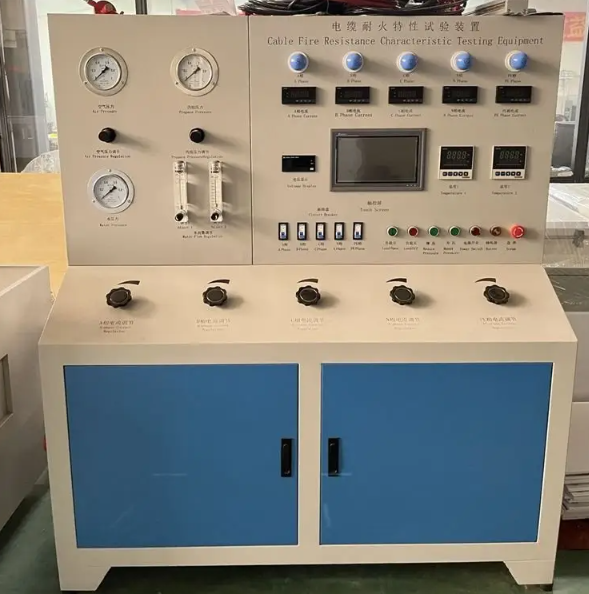 Wire and cable fire resistance testing machine