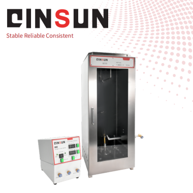 Vertical flame test chamber